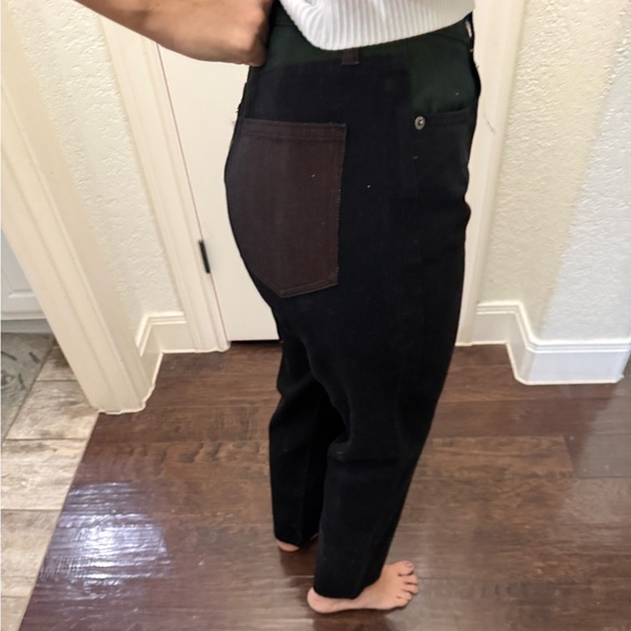 NEW Pistola Hight Rise Black Brown Green color block Denim Pants Jeans 26 - Picture 2 of 5